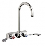 Chicago Faucets W4W-GN2AE1-317ABCP Workboard Faucet, 4'' Wall